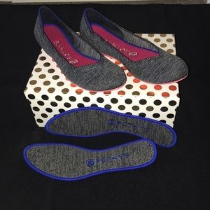 Grey Birdseye Rothy’s NEW Size 8, Two Insoles
